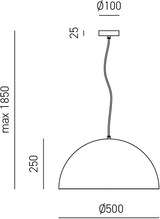 thumbnail of Bonella S/P Pendelleuchte – Modernes Design aus Aluminium mit mattschwarzer Oberfläche, E27-Fassung, für die Innenmontage – Gealuce