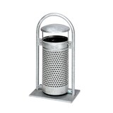 thumbnail of PROREGAL Abfallsammler mit Rohrbogenständer | 60/70 Liter, HxBxT 116,5x58x38cm | Verzinkter Stahl | Feuerverzinkt | Mülleimer Abfalleimer Müllkorb