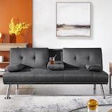 thumbnail of Yaheetech Klappbares Schlafsofa Couch mit Schlaffunktion Bettsofa mit Großer Liegefläche fürs Wohnzimmer/Schlafzimmer/Heimkino/Gästezimmer Dunkelgrau