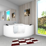 thumbnail of Pool Badewanne Eckwanne Wanne S60-TH 140x140cm mit Tür Walk-in-Pool