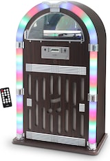 thumbnail of Chaîne Hifi Jukebox Retro 60W avec tourne disque vinyle Bluetooth, CD, FM + télécommande