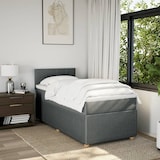 thumbnail of vidaXL Boxspringbett mit Matratze Dunkelgrau 80x200 cm Stoff