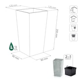 thumbnail of Prosperplast - Vaso URBI SQUARE BETON EFFECT 2L - 12,6x12,6x20cm colore Antracite