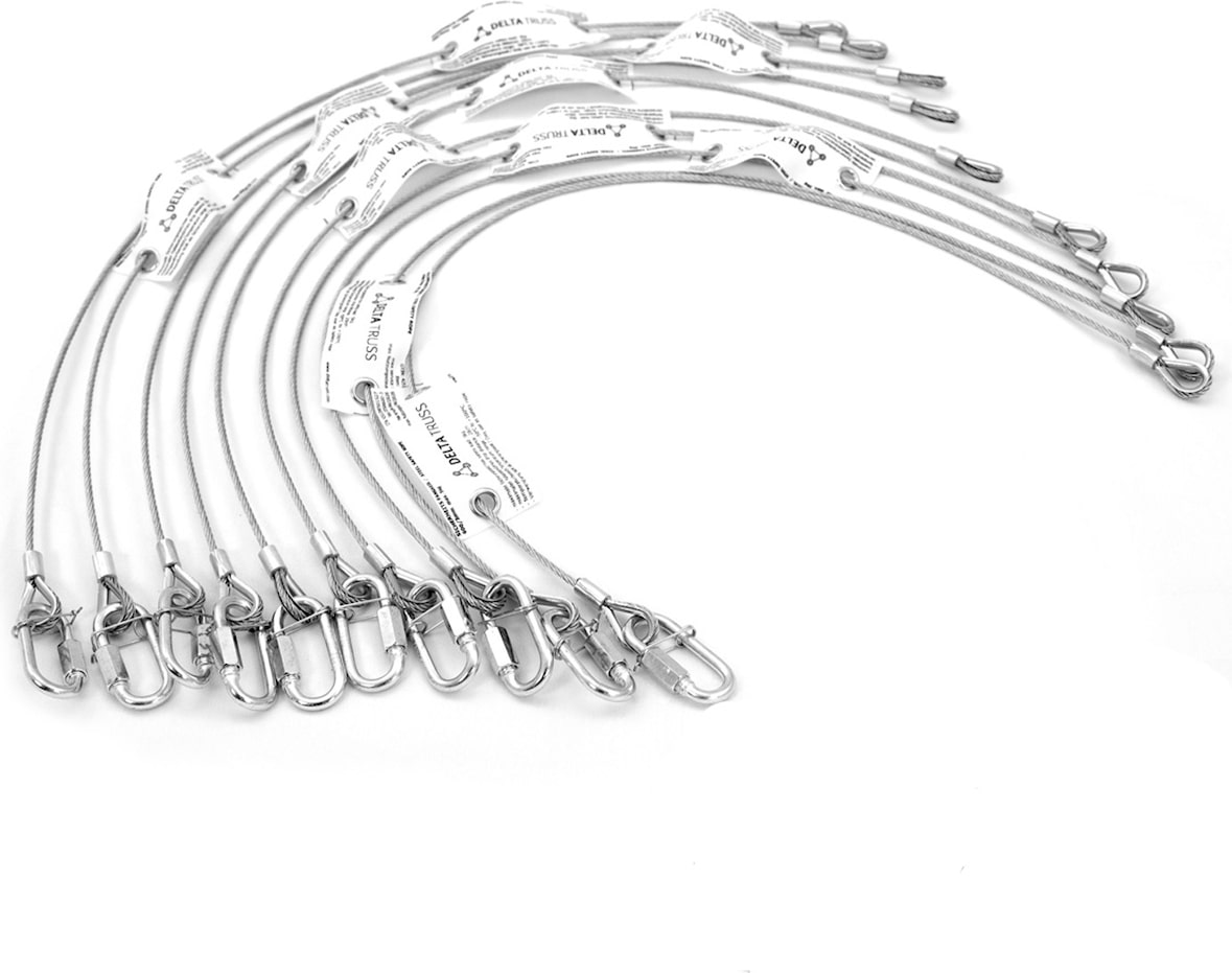 Sicherungsseil 600x4mm 10er Set Fangseil Safety bis 10kg