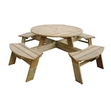 thumbnail of Rowlinson ronde houten picknicktafel