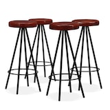 thumbnail of vidaXL Barkrukken 4 st echt leer