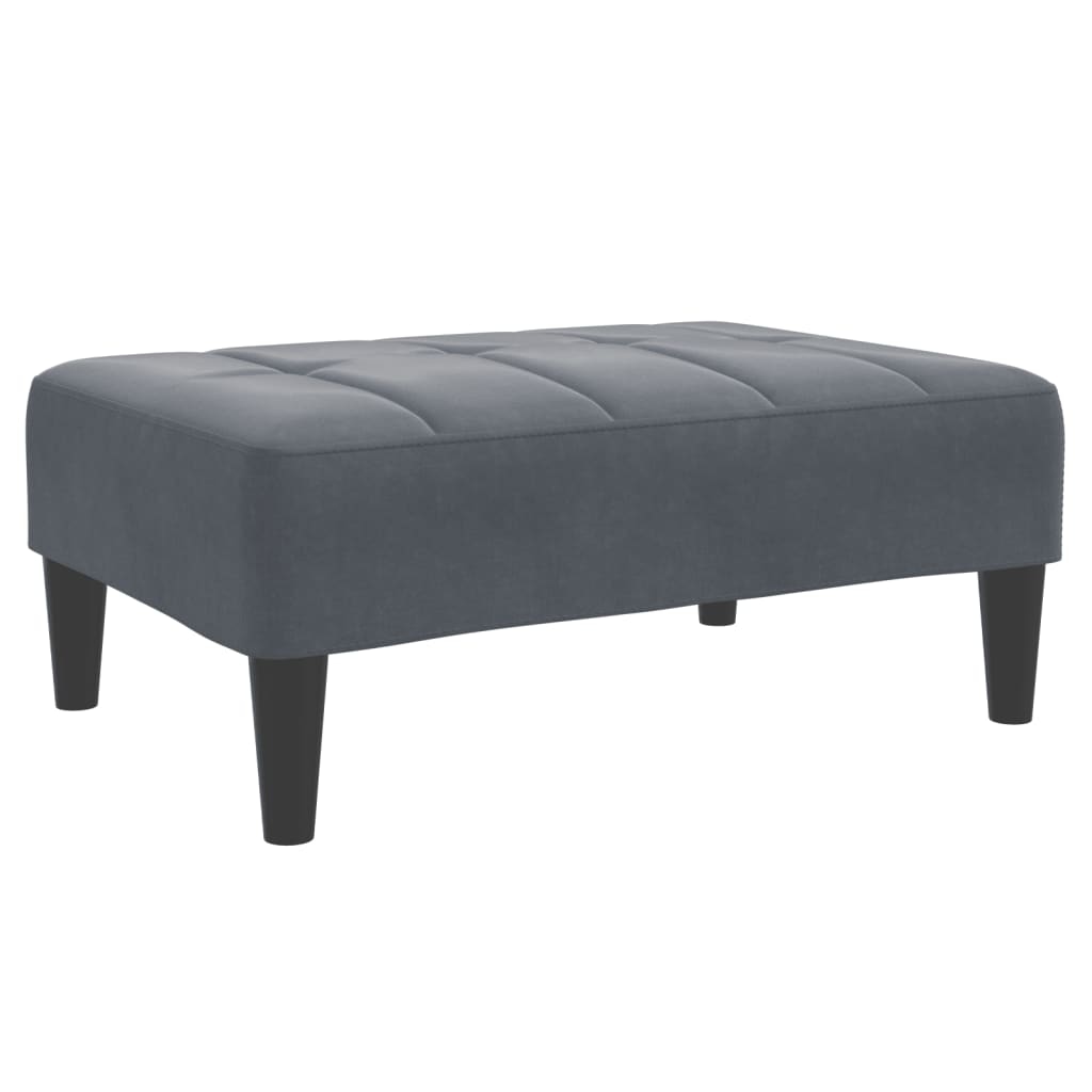 vidaXL Fußhocker Dunkelgrau 77x55x31 cm Samt