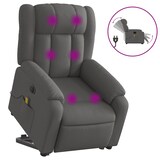 thumbnail of vidaXL Elektrischer Massagesessel mit Aufstehhilfe Dunkelgrau Stoff
