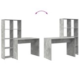 thumbnail of vidaXL Schreibtisch Beton Grau 138,5 x 55 x 143 cm Holzwerkstoff