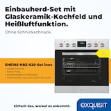 thumbnail of Exquisit Herd-Set EHE185-HBZ-020-Set inox | Energieeffizienzklasse A | 75 l Garraum | Glaskeramik Kochfeld | Herd-Set 60 cm