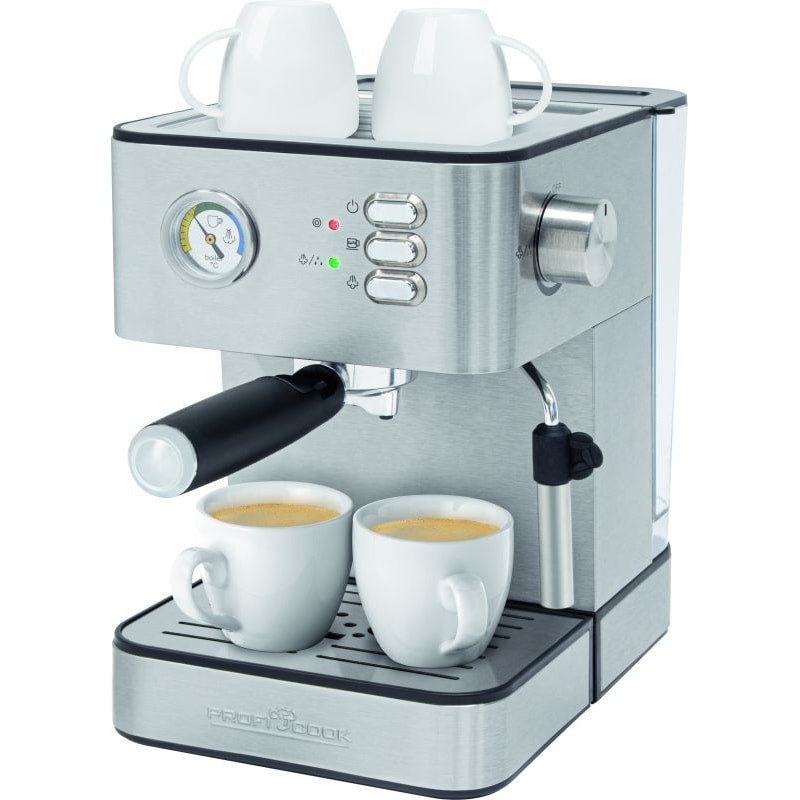 Máquina de café expresso Proficook ES 1209, para até seis estilos diferentes de café, 1,8 litros, 850 W