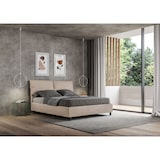 thumbnail of Cama doble contenedor acolchado 160x210 microfibra arena Sleeper