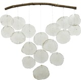 thumbnail of Windspiel Capiz Muscheln 51x56cm Muschelkette Deko Muschelgirlande Hängedeko Gartendeko Mobile Balkon Fenster Terrasse Garten