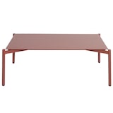 thumbnail of Tavolo da giardino in alluminio HWC-O11, tavolo da salotto da esterno tavolo da balcone, 105x65cm ~ terracotta