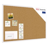 thumbnail of ALLBoards Lavagna in Sughero con Cornice Bianco in Legno 90x60cm, Bacheca Sughero per Puntine Spille Memoboard
