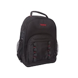 thumbnail of Sac à dos  pour outils, polyester, 4 compartiments, porte-outils amovible, pieds en plastique, noir/rouge, 38 x 50 x 20 cm
