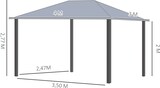 thumbnail of Cenador de Jardín 4x3 m Pabellón para Exterior con Techo de Policarbonato 4 Mosquiteras con Cremalleras y Estructura de Aluminio para Fiestas Eventos