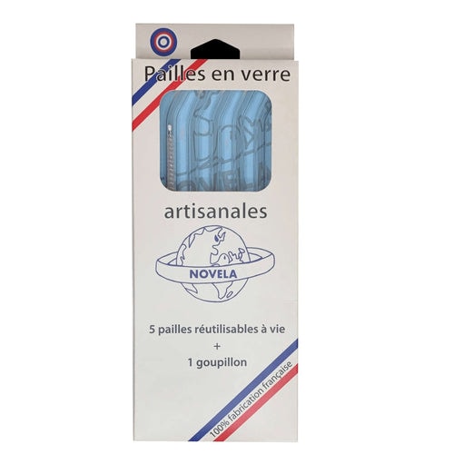 Paille maître verrier| Lot de 5 + 1 goupillon | Courbée