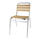 thumbnail of Chaises bistro frêne et aluminium Bolero (Lot de 4)