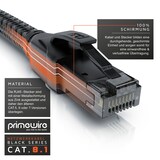 thumbnail of Primewire Patchkabel CAT 8 mit Baumwollummantelung, Gigabit Ethernet LAN Kabel - Black Series, 40 Gbit/s - S/FTP PIMF Schirmung, Netzwerkkabel - 0,5m