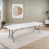 thumbnail of METRO PROFESSIONAL Tavolo pieghevole per banchetti Pamua, acciaio, piano in HDPE, 244 x 75 cm, bianco