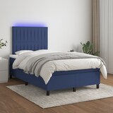 thumbnail of vidaXL Boxspringbett mit Matratze & LED Blau 120x190 cm Stoff