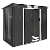 thumbnail of tectake Abri de jardin métal 2,7 m² toiture monopente  gris/blanc - 404522