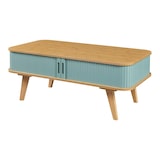 thumbnail of Helloshop26 - Mesa lateral/console de bambu 100 x 50 x 40 cm azul natural 03_0010867