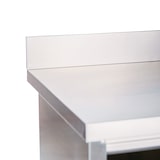 thumbnail of Romux® Mesa de Acero Inoxidable Hostelería Mural con Puertas Correderas 1200x700x850 mm Desmontable | Mesa de Trabajo de Acero Inox Bar Restaurante