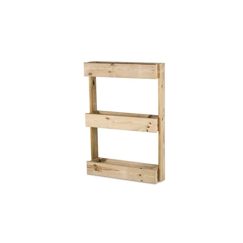 HORTALIA Jardinera vertical Stand Line Wall 3B en madera tratada para exterior