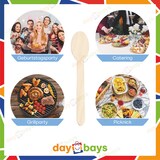 thumbnail of DayBays 40000 Stk. Holzgabel 16 cm Einweg Gabel aus Holz Geschmacks- und Geruchsneutral