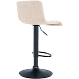 thumbnail of Banco de bar Hover em tecido creme/metal fosco preto