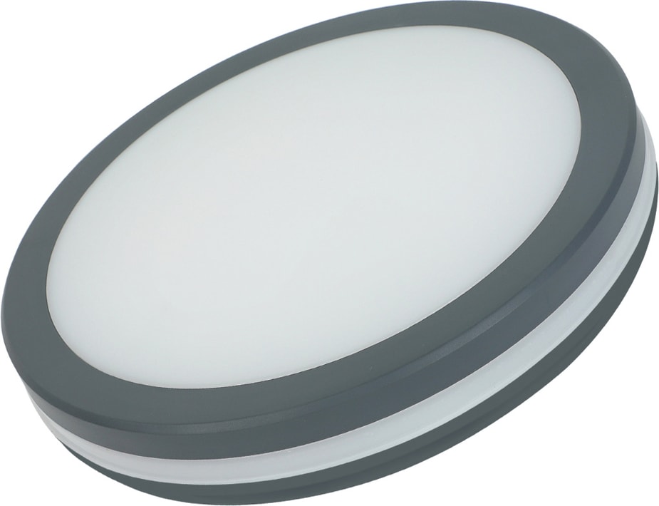 Alcapower LED-Deckenleuchte Rund 36W 3600lm IP54 IK08 CCT Wählbar 3000K 4000K 6500K Grau - Professionelle hocheffiziente Lösung