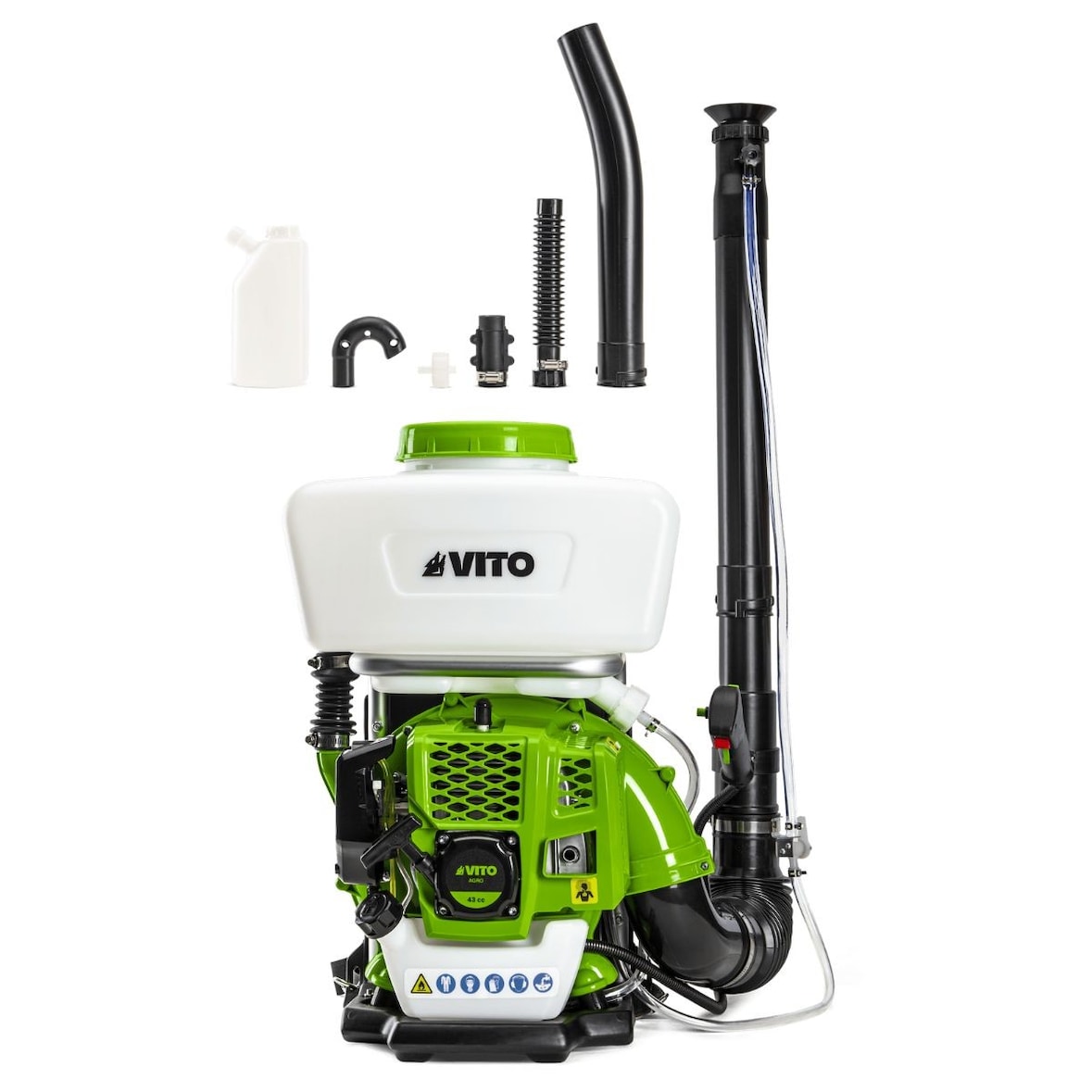 Pulvérisateur Thermique Atomiseur 14L - 2T 43 CC - Pulvérisateur Poudres & Liquides Portée 12m - Jardinage, Agriculture VITO