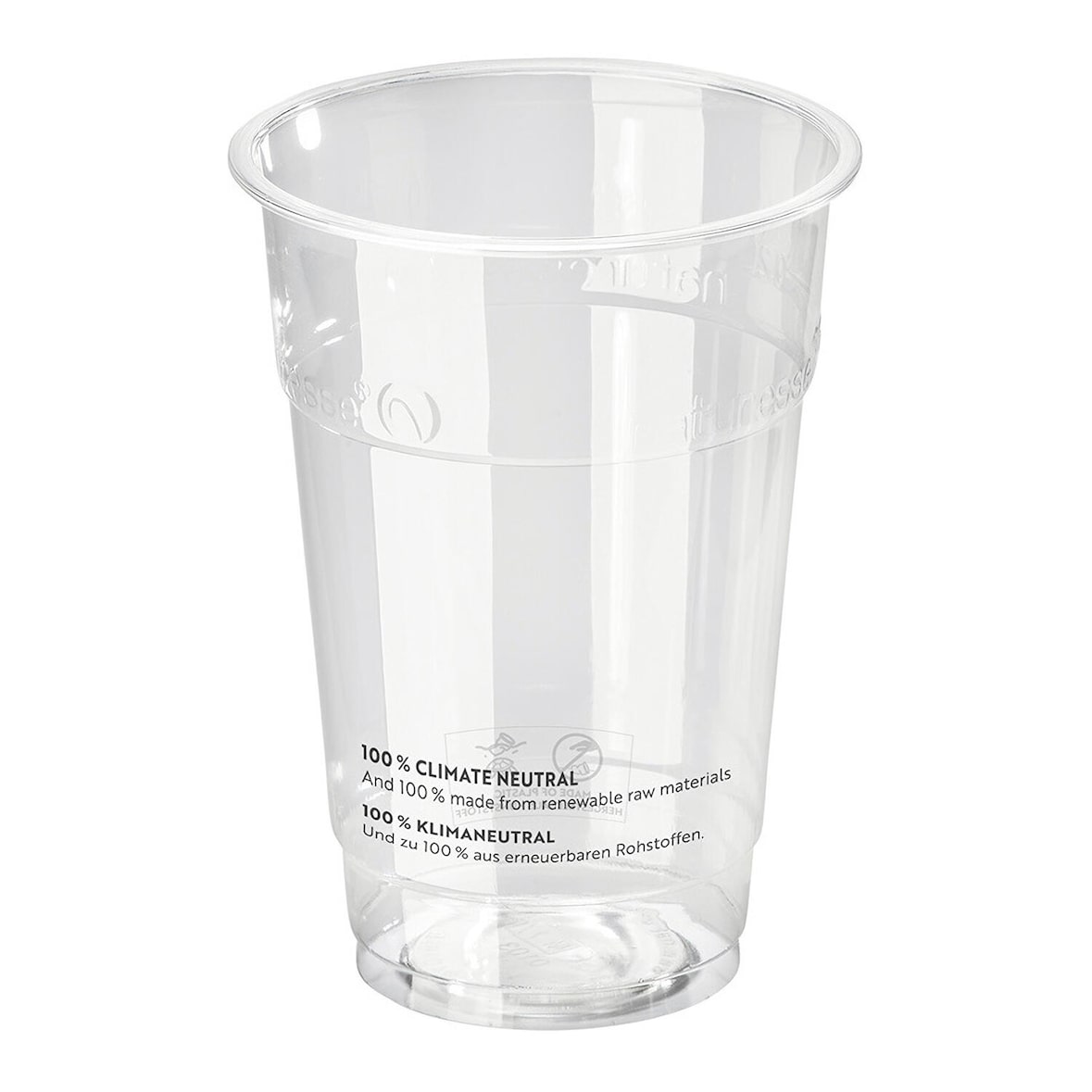 50x BIO Trinkbecher 200 ml mit Eichstrich  O 76 mm Bio-Kunststoff (PLA)