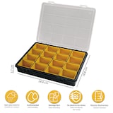 thumbnail of Organizador de plástico com 16 caixas extraíveis no interior L 242 x P 188 x A 37 mm