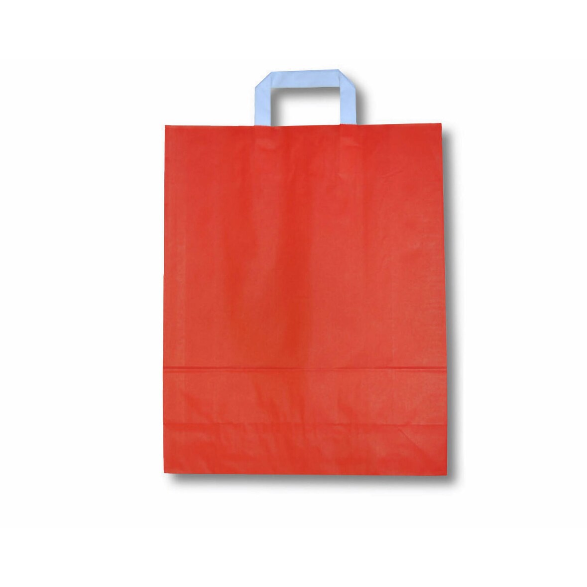 250x Papiertragetaschen aus Kraftpapier 220+100x280mm rot