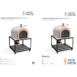 thumbnail of MF - Houtgestookte Buitenoven van Beton Model GRAN CANÁRIA (Wit - 80 x 80 x 170 cm) – Geïsoleerd met Kurk en 3 Keramische Dekens