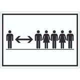 thumbnail of Diskretion Bitte Abstand halten Symbol Aufkleber A4 (210x297mm)