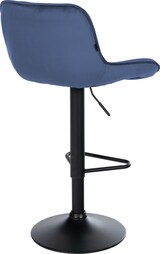 thumbnail of CHEFGASTRO Barhocker CAPRI Samt HxBxT 84x50x52cm Blau Barstuhl