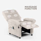 thumbnail of Poltrona relax reclinabile massaggiante USB con poggiapiedi Noemi - Grigio-SR6159USBGC