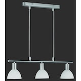 thumbnail of Reality|Trio Pendelleuchte Hängelampe, 3-flammig, nickel matt, Glasschirm weiß