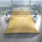 thumbnail of Bettwäsche Baumwolle 155x200 + 80x80 cm Einfarbig Uni Beige mit Reißverschluss