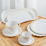 thumbnail of Coffret de 6 tasses à café avec sous tasses Marguerite 10 cl -  10.00 cl Blanc Rond Porcelaine Table Passion 9.00x7.00 cm