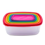 thumbnail of FIVE - Set di 6 contenitori Tupperware rettangolari impilabili con coperchio multicolore