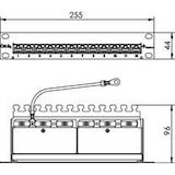 thumbnail of TELEGÄRTNER 10" Patch Panel 255 mm, RAL 7035, MPP12-HS K Cat.6A