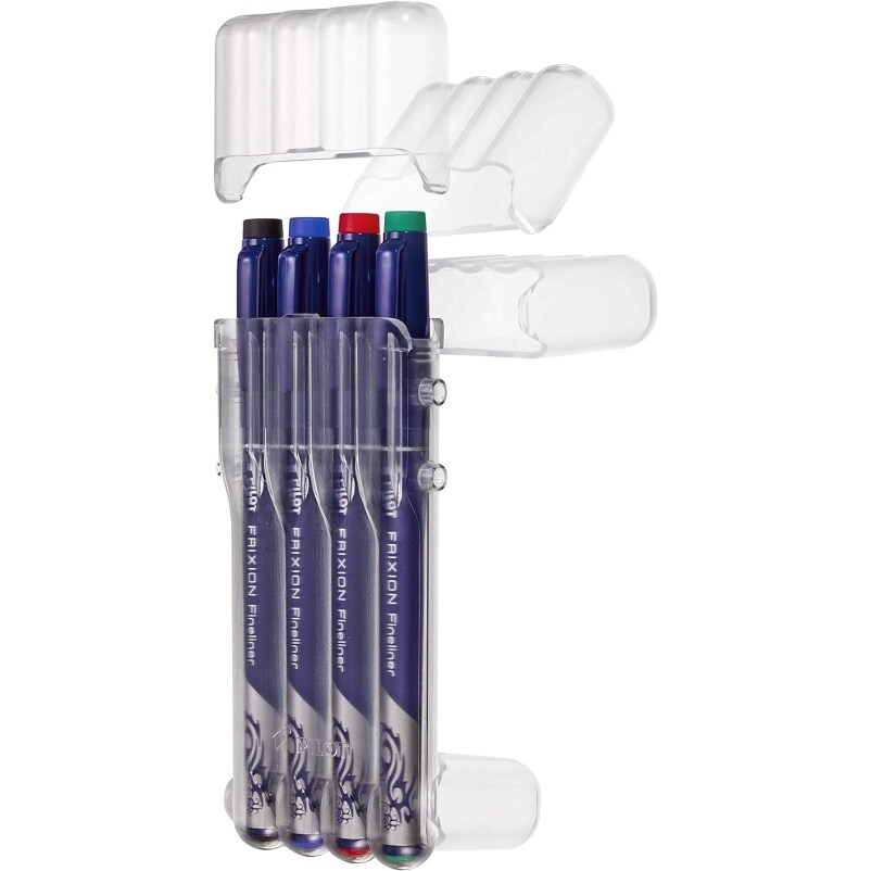 Etui chevalet de 4 feutres d'écriture effaçables FriXion Fineliner, pointe fine, encres assorties