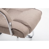 thumbnail of Silla Cantiléver XXL Attila Tapizada en Tela Gris topo