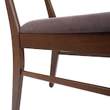 thumbnail of Lote de 6 sillas de comedor HWC-M59, silla de cocina Silla, tela/textil madera maciza ~ estructura oscura, topo