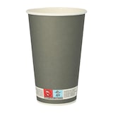 thumbnail of 20x BIO Trinkbecher für Bier Bierbecher aus Pappe 0,4l - 400ml grau